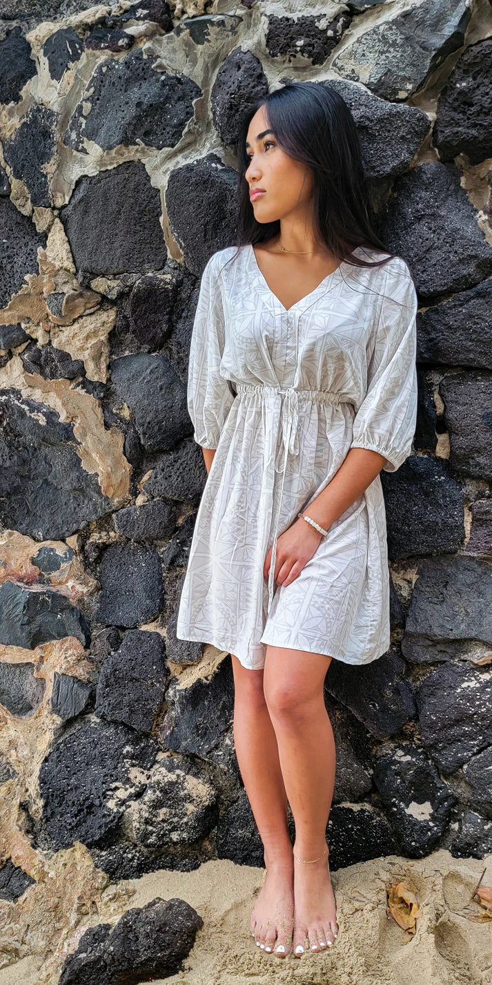 LEIMELE WOMEN'S PUFF SLEEVE TIE FRONT-TD164