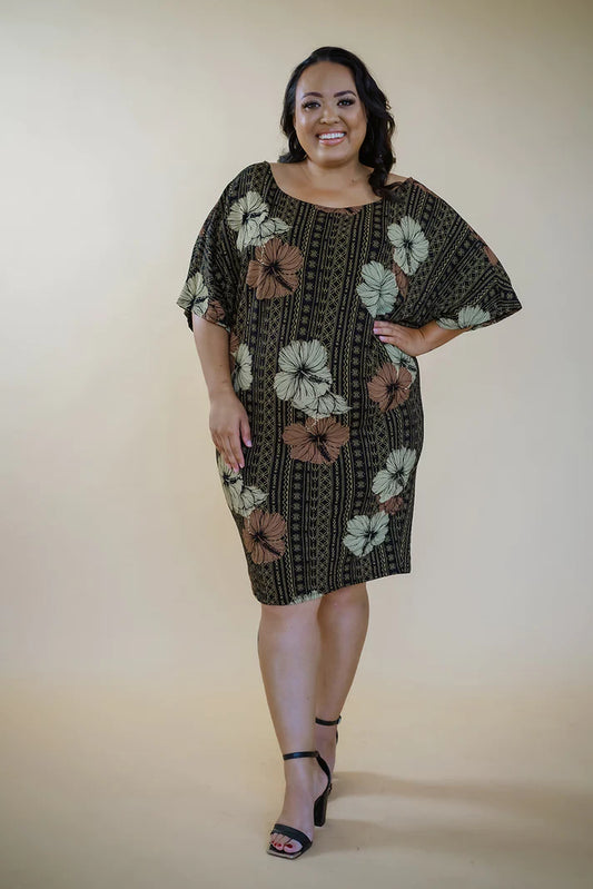 AUTE MALU WING KNIT DRESS BLACK- TD160