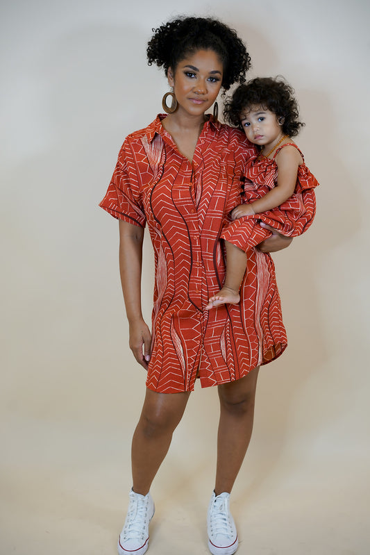 ANAMUA WOMEN'S BUTTON DRESS- LSD01