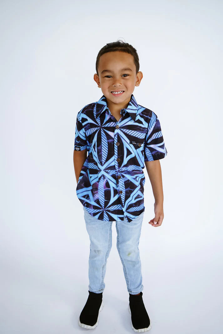 TAPUTIMU 4-WAY STRETCH TANOA BOYS SHIRT SB1279 FB1265