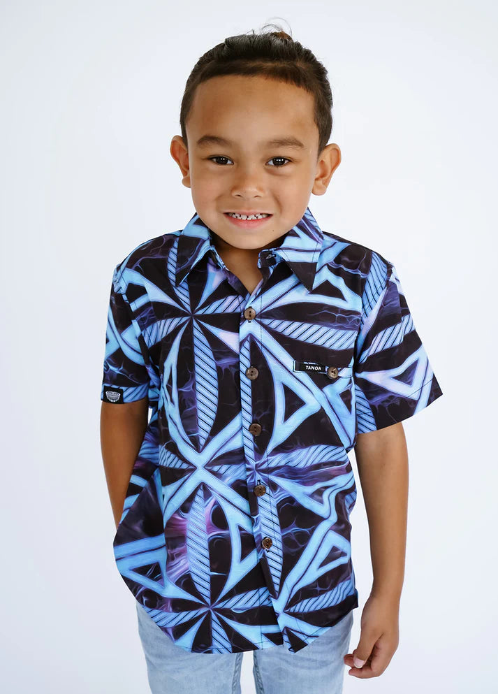 TAPUTIMU 4-WAY STRETCH TANOA BOYS SHIRT SB1279 FB1265