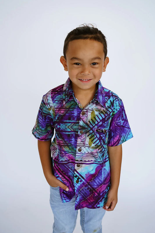 SUVA 4-WAY STRETCH TANOA BOYS SHIRT SB1280 FB1262