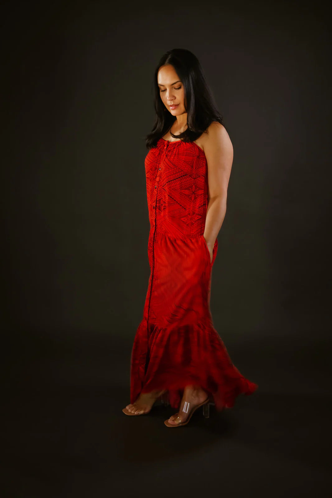 LOLE LAYERED MAXI DRESS TD163