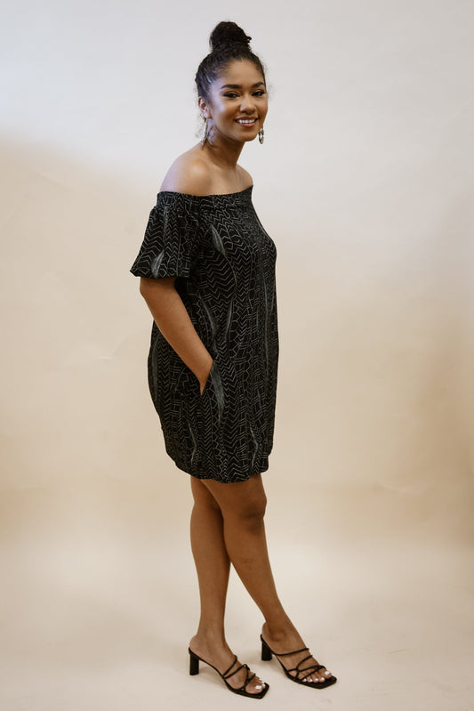 ANAMUA OFF SHOULDER DRESS- TD119