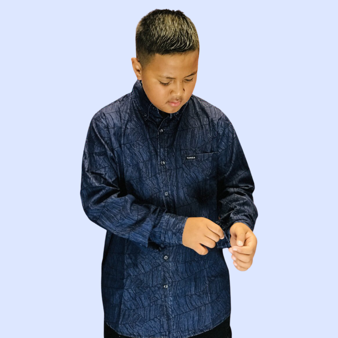 Tanoa Men's L/Sleeves Shirt/ SL1133 Dk Denim