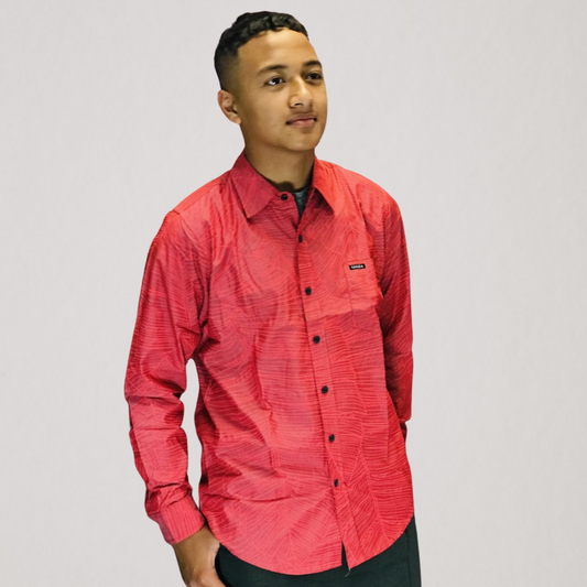 Tanoa Men's L/Sleeve Shirt/ SL1116/ Red