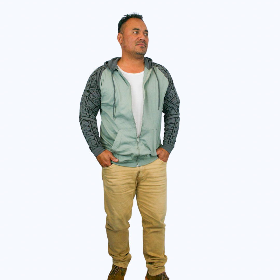 Men's Hoodie IVITU/ TSH1801 Green/Grey