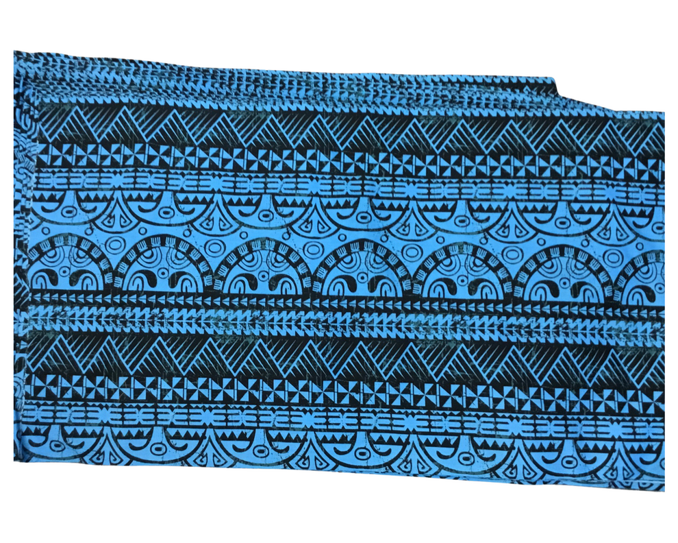 Black Blue Ula Nifo Fabric www.tanoa.co.nz