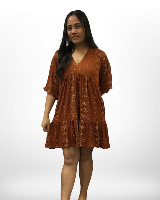 Pua Malu Flowy Shirt Dress D153