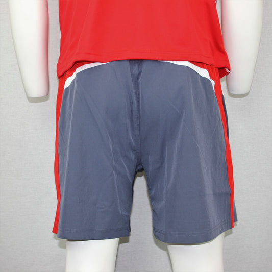 Tonga Shorts- Red Grey
