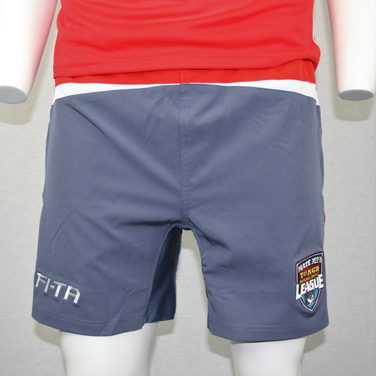 Tonga Shorts- Red Grey