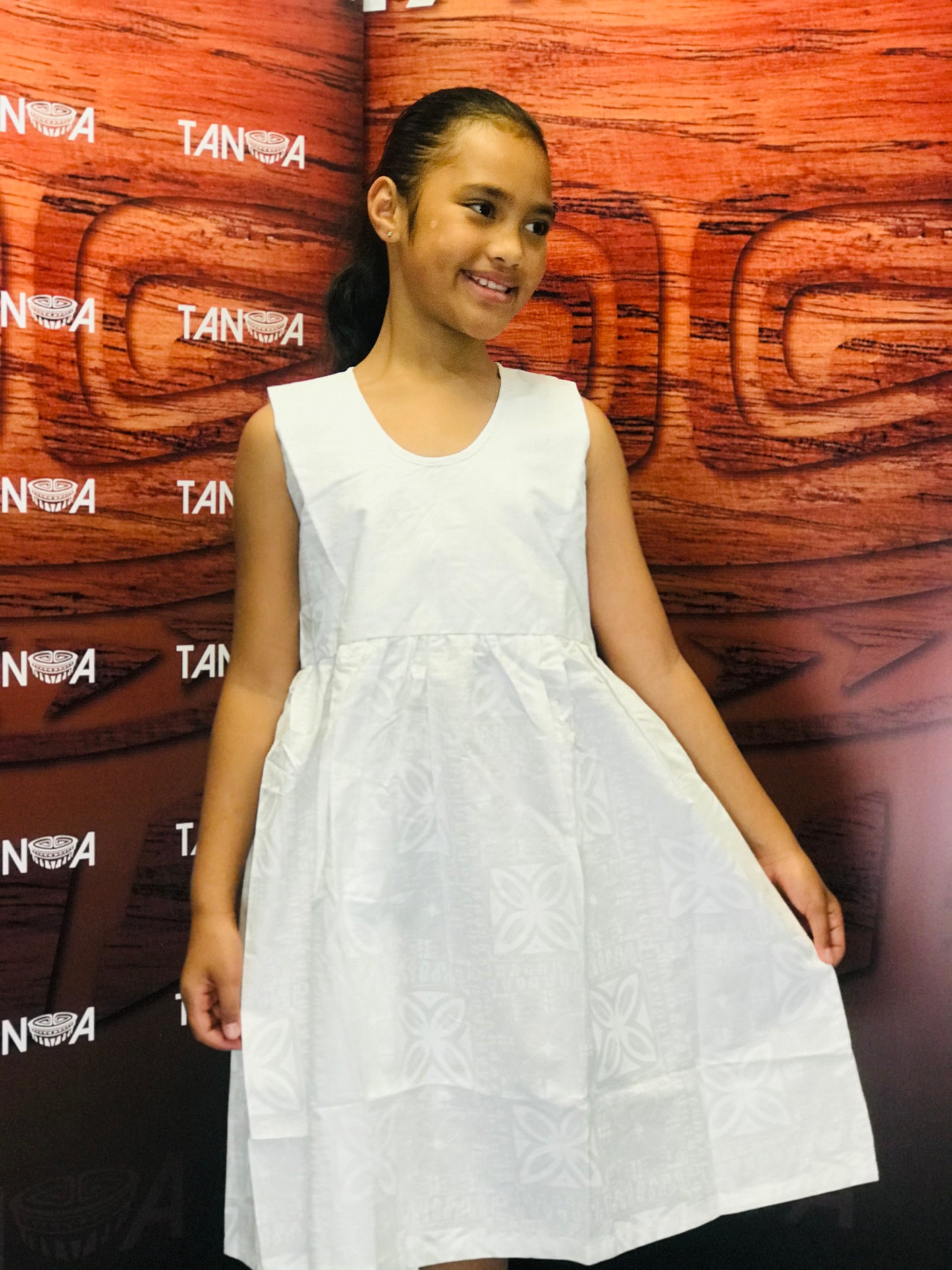 LG1014 Girls Dress White