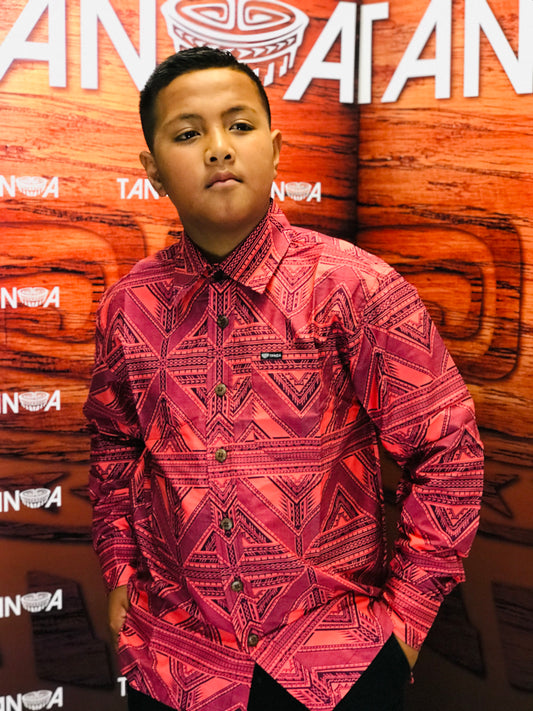 SL1121 Red  L/Sleeves Shirt.