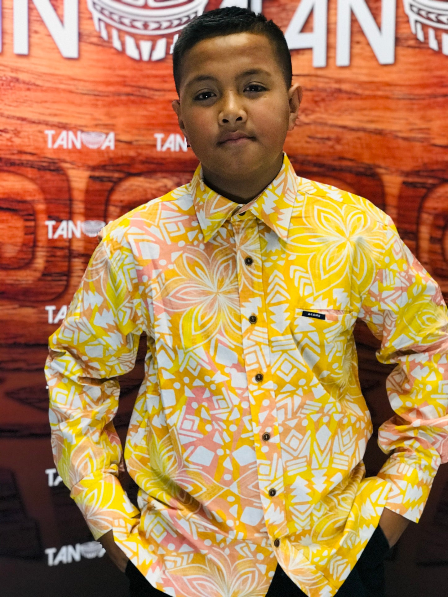 Men's Shirt L / SL1137 Yellow/Peach