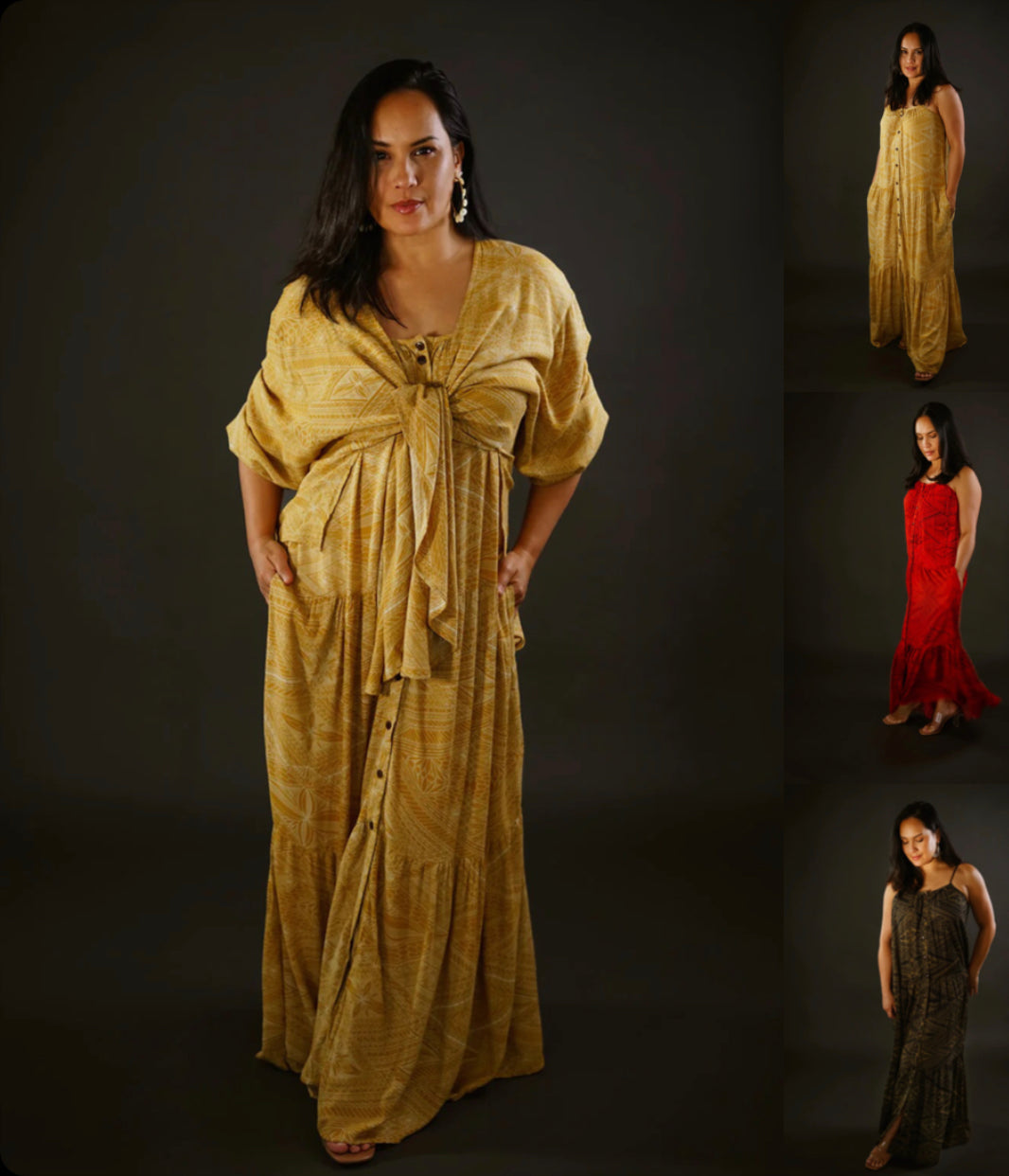 LOLE LAYERED MAXI DRESS TD163