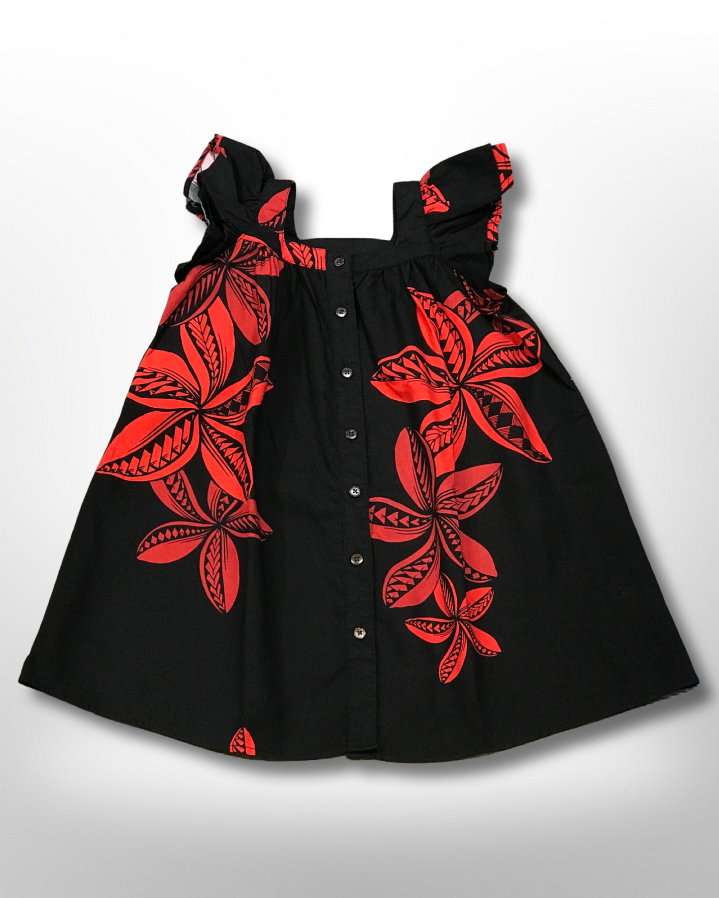 TOLU FLUTTER SLEEVE GIRL'S DRESS BLACK