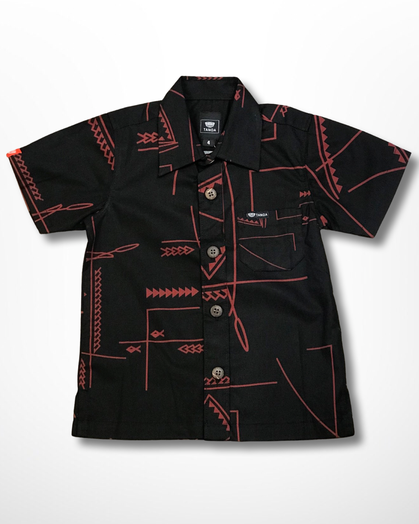 BOY'S SHIRT SB1252 DRAGON BLACK