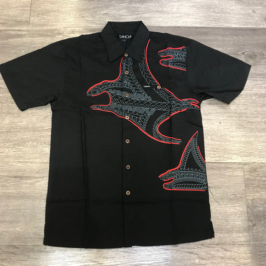 TANOA MENS SHIRTS SS2475 BLACK