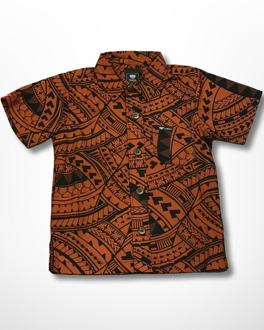 BOY'S SHIRT SB1247 BROWN