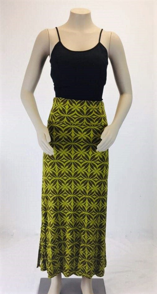 Women Long Skirt-LS594 Green